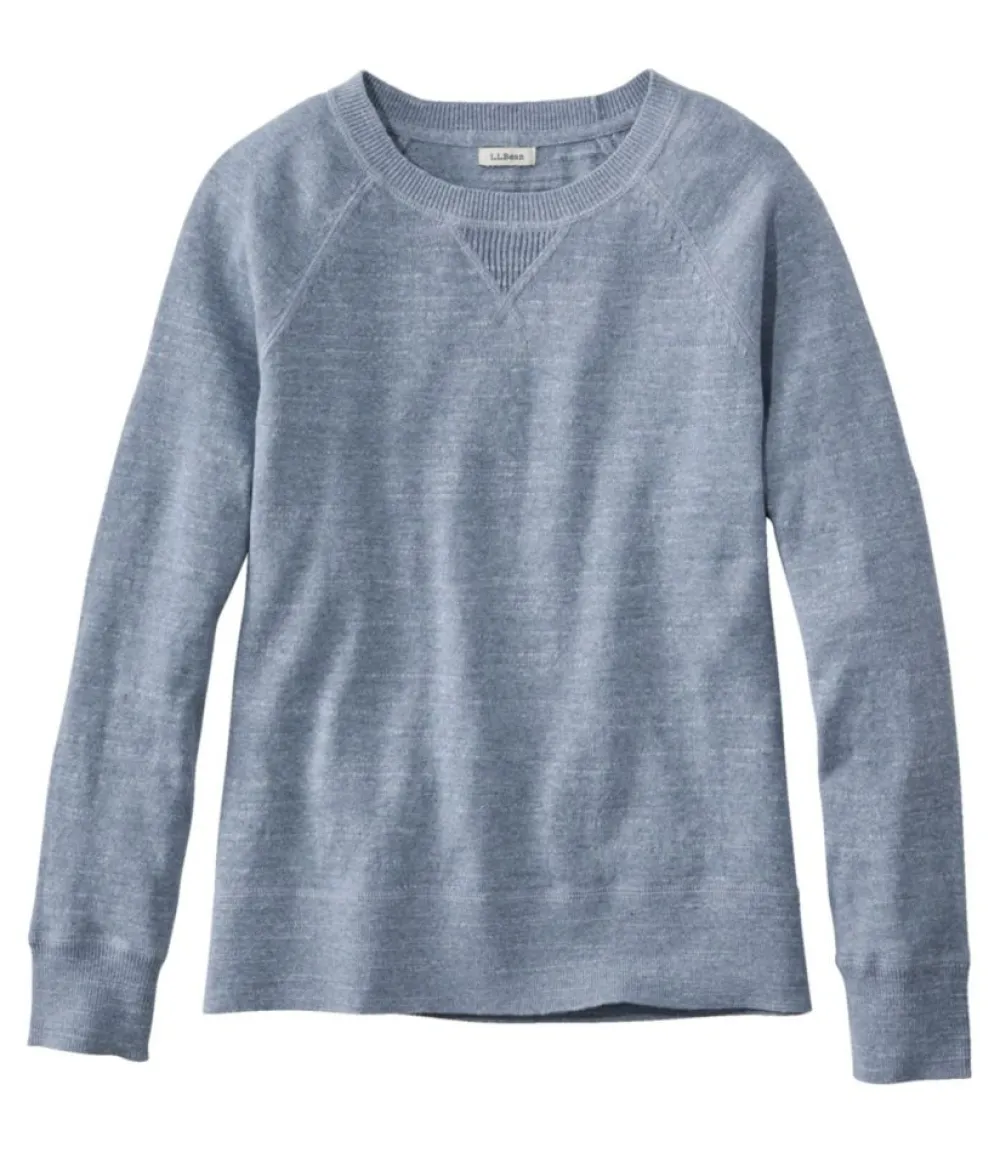 "Women's Organic Cotton Slub Sweater, Crewneck Sweatshirt"-L.L.Bean Shop