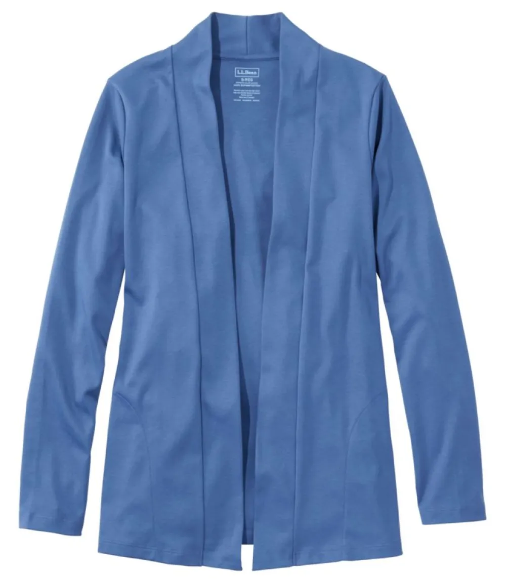 "Women's Pima Cotton Open Cardigan, With Pockets"-L.L.Bean Best