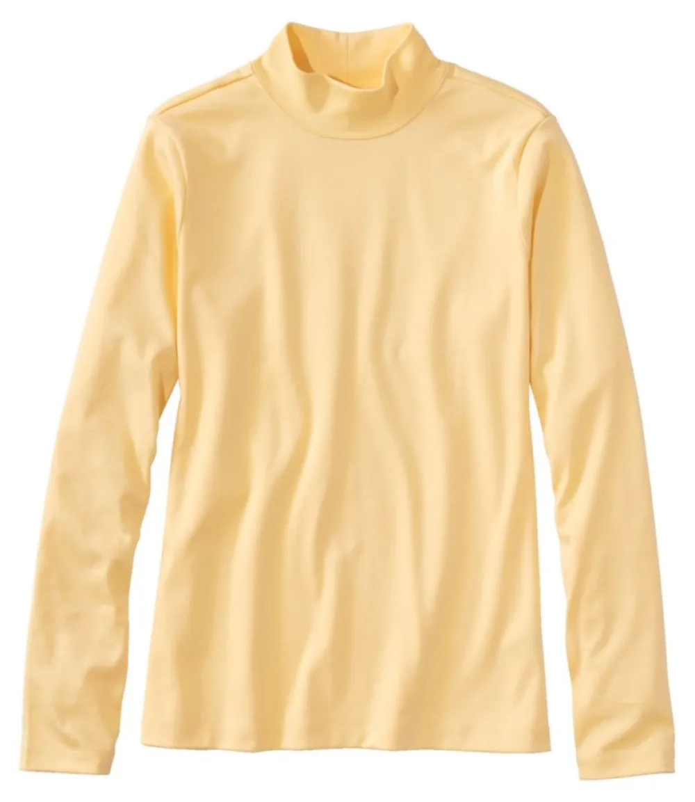 "Women's Pima Cotton Tee, Long-Sleeve Mockneck"-L.L.Bean Best Sale