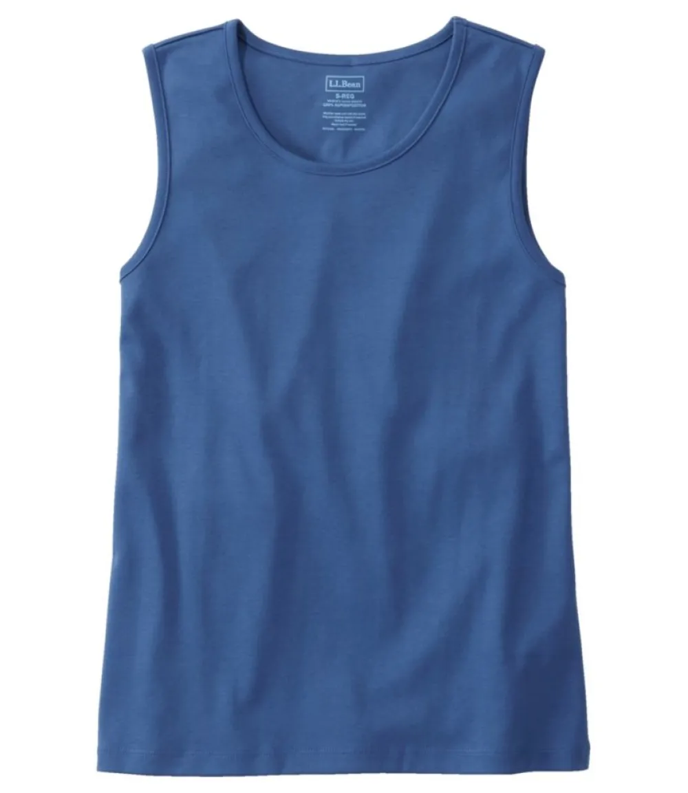 "Women's Pima Cotton Tee, Shell"-L.L.Bean New