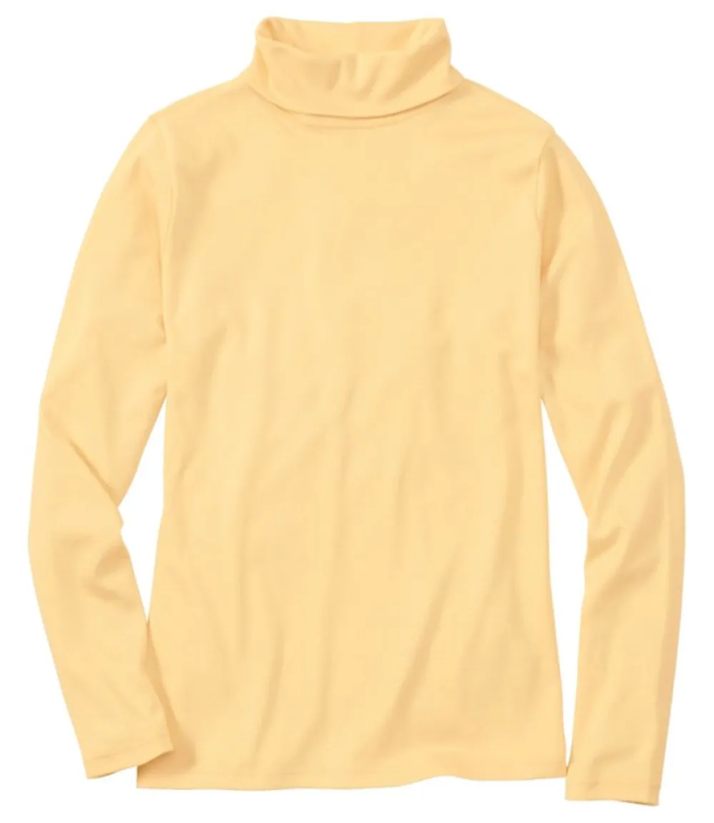 "Women's Pima Cotton Turtleneck, Long-Sleeve"-L.L.Bean Online