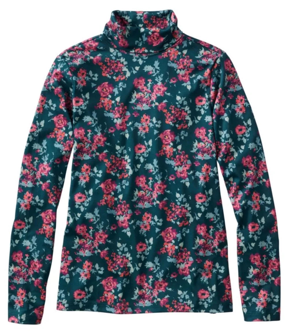 "Women's Pima Cotton Turtleneck, Long-Sleeve Print"-L.L.Bean Outlet