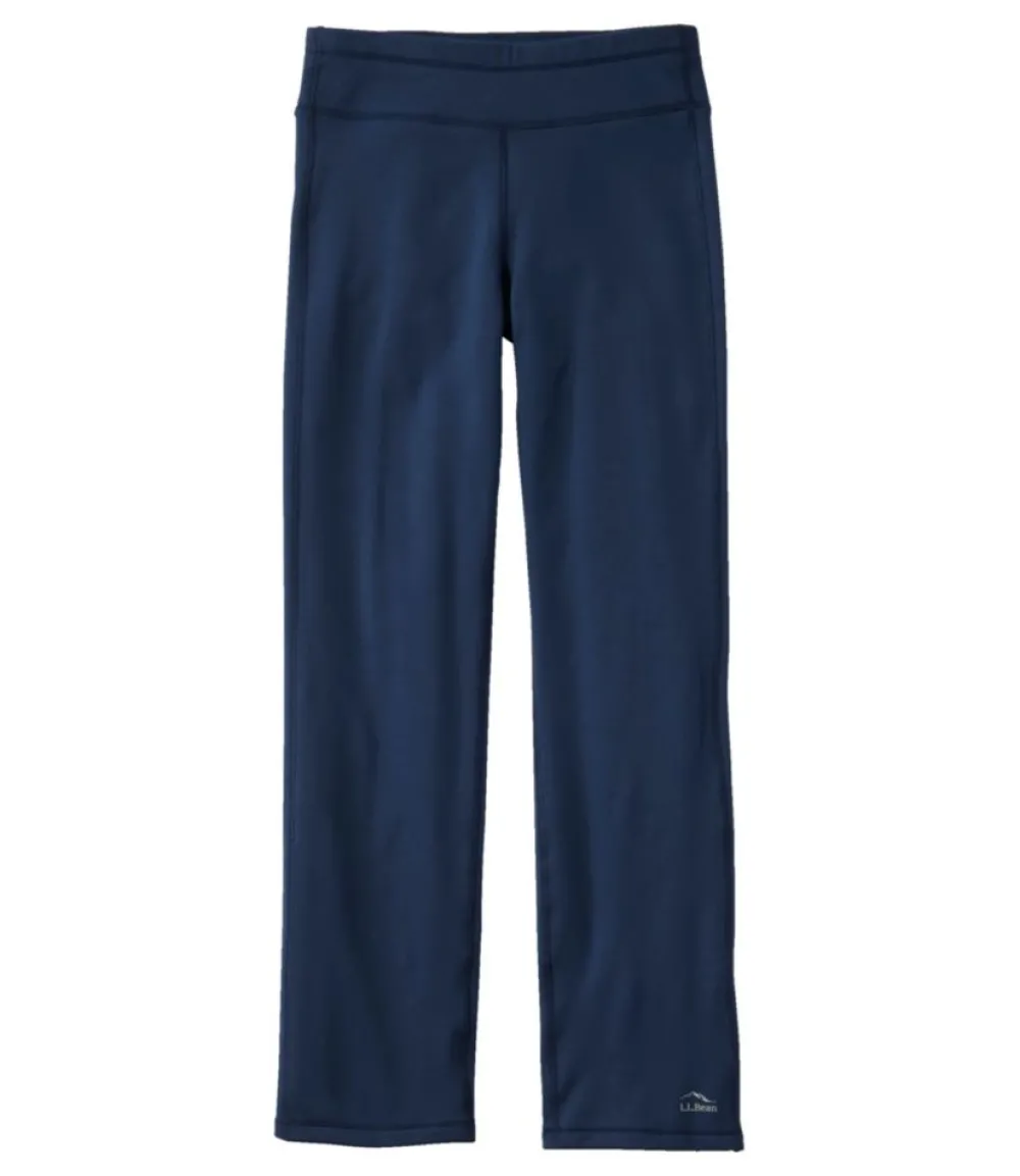 "Women's PrimaLoft ThermaStretch Fleece Pants, Mid-Rise Straight-Leg"-L.L.Bean Shop
