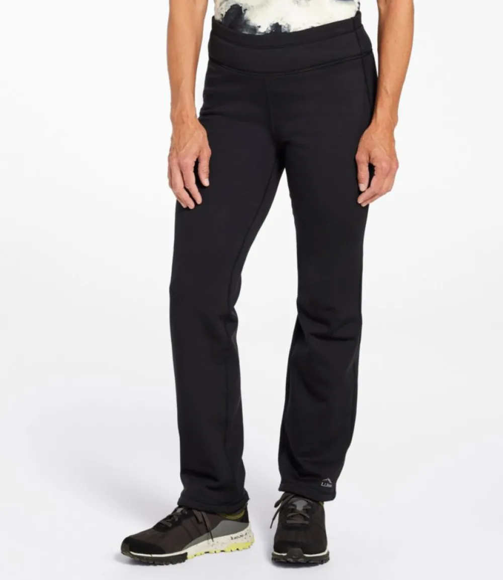 "Women's PrimaLoft ThermaStretch Fleece Pants, Mid-Rise Straight-Leg"-L.L.Bean Shop