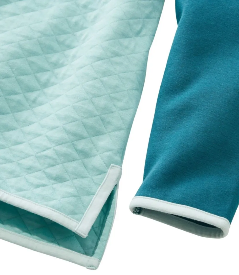 "Women's Quilted Sweatshirt, Mockneck Tunic Colorblock"-L.L.Bean Cheap