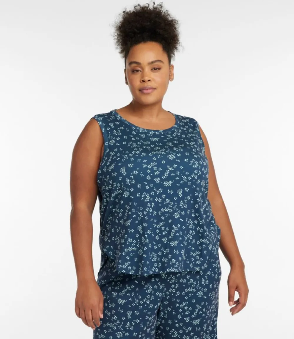 "Women's Restorative Sleep Tank Print"-L.L.Bean New