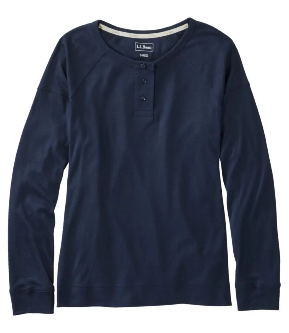 "Women's Restorative Sleepwear, Long-Sleeve Henley"-L.L.Bean Discount