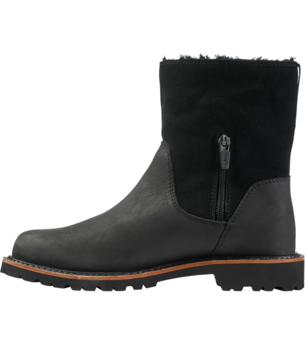 "Women's Rugged Cozy Boots, Mid Side-Zip"-L.L.Bean Online