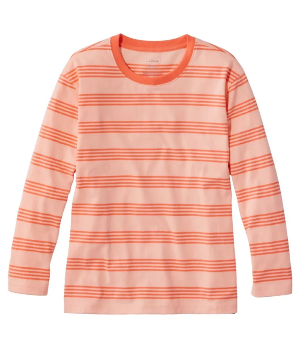 "Women's Saturday T-Shirt, Crewneck Three-Quarter-Sleeve Stripe"-L.L.Bean Sale