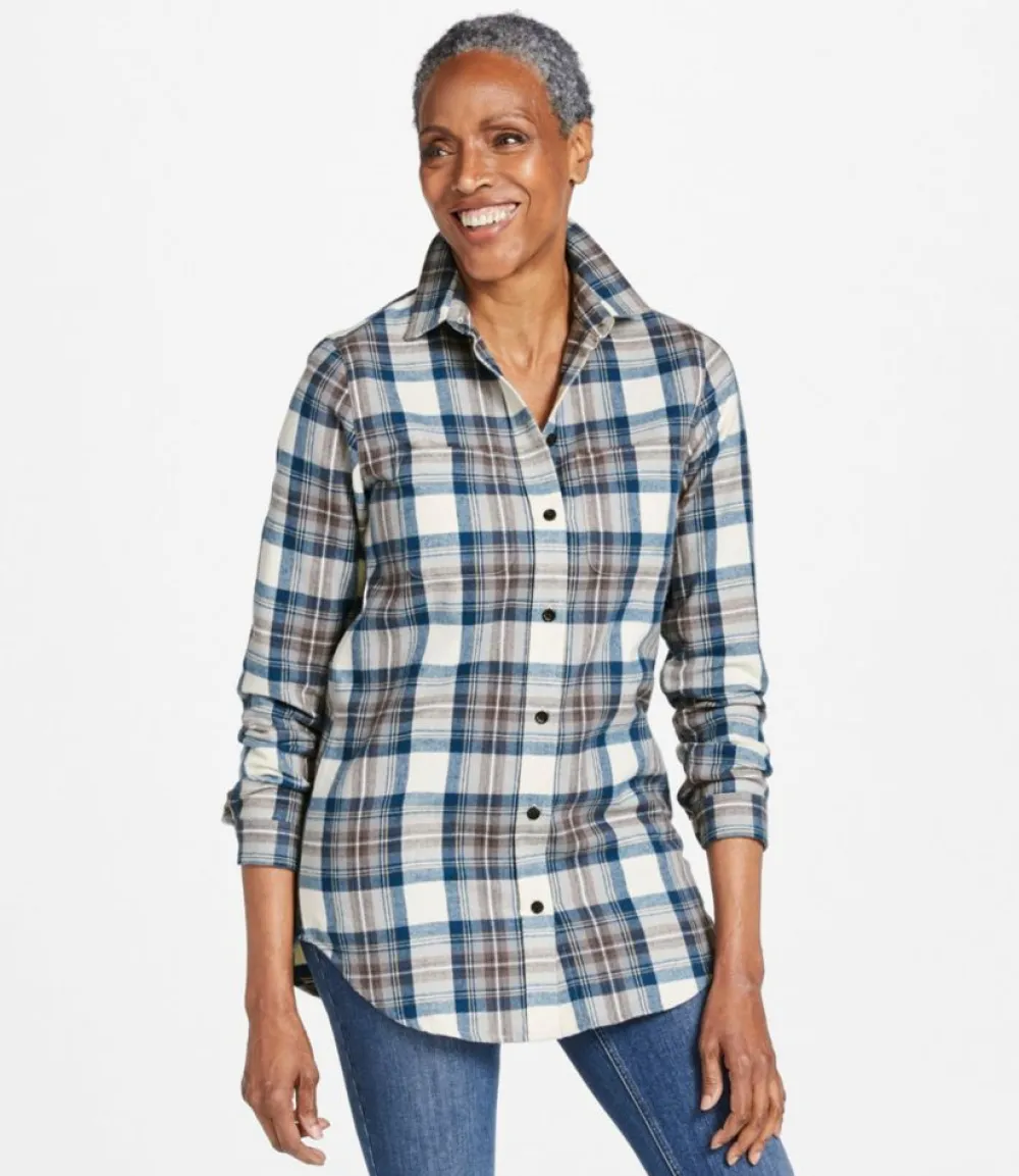 "Women's Scotch Plaid Flannel Shirt, Tunic"-L.L.Bean Store