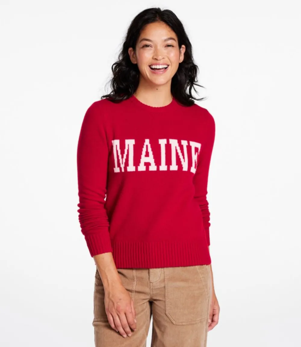 "Women's Signature Camp Merino Wool Sweater, Pullover Intarsia"-L.L.Bean Outlet