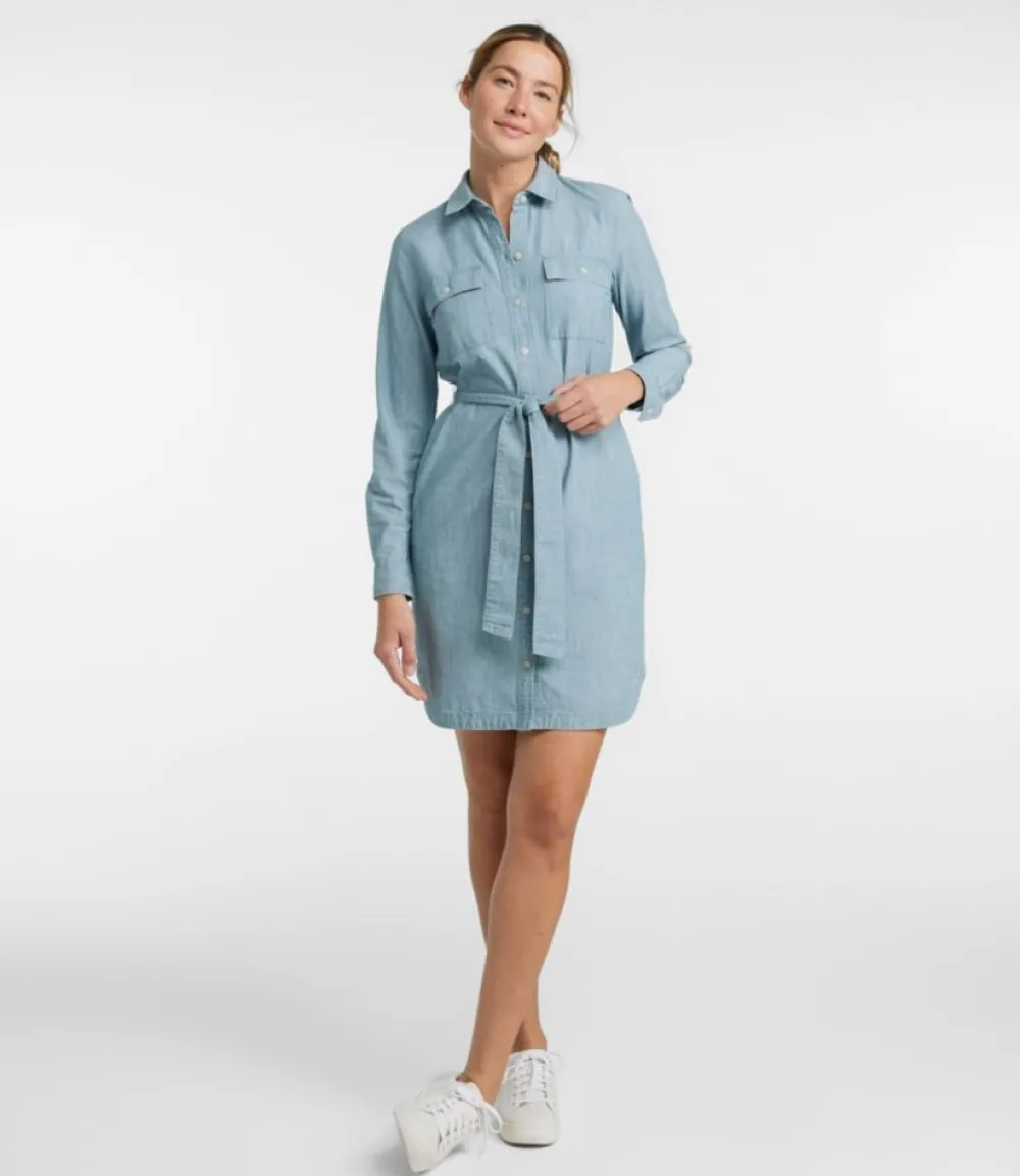 "Women's Signature Camp Shirt Dress, Button-Front"-L.L.Bean Cheap