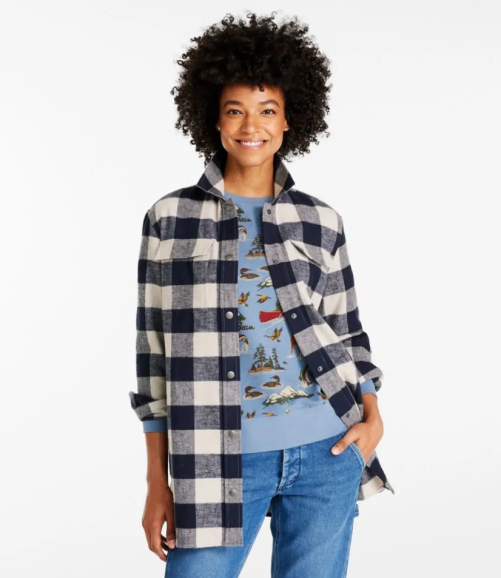 "Women's Signature Chamois Shirt, Snap-Front Plaid"-L.L.Bean Cheap