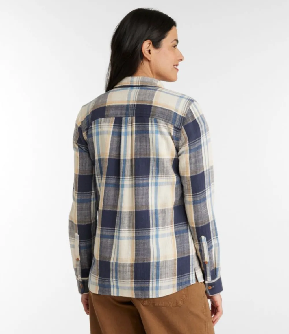 "Women's Signature Heritage Textured Flannel Shirt, Plaid"-L.L.Bean Best