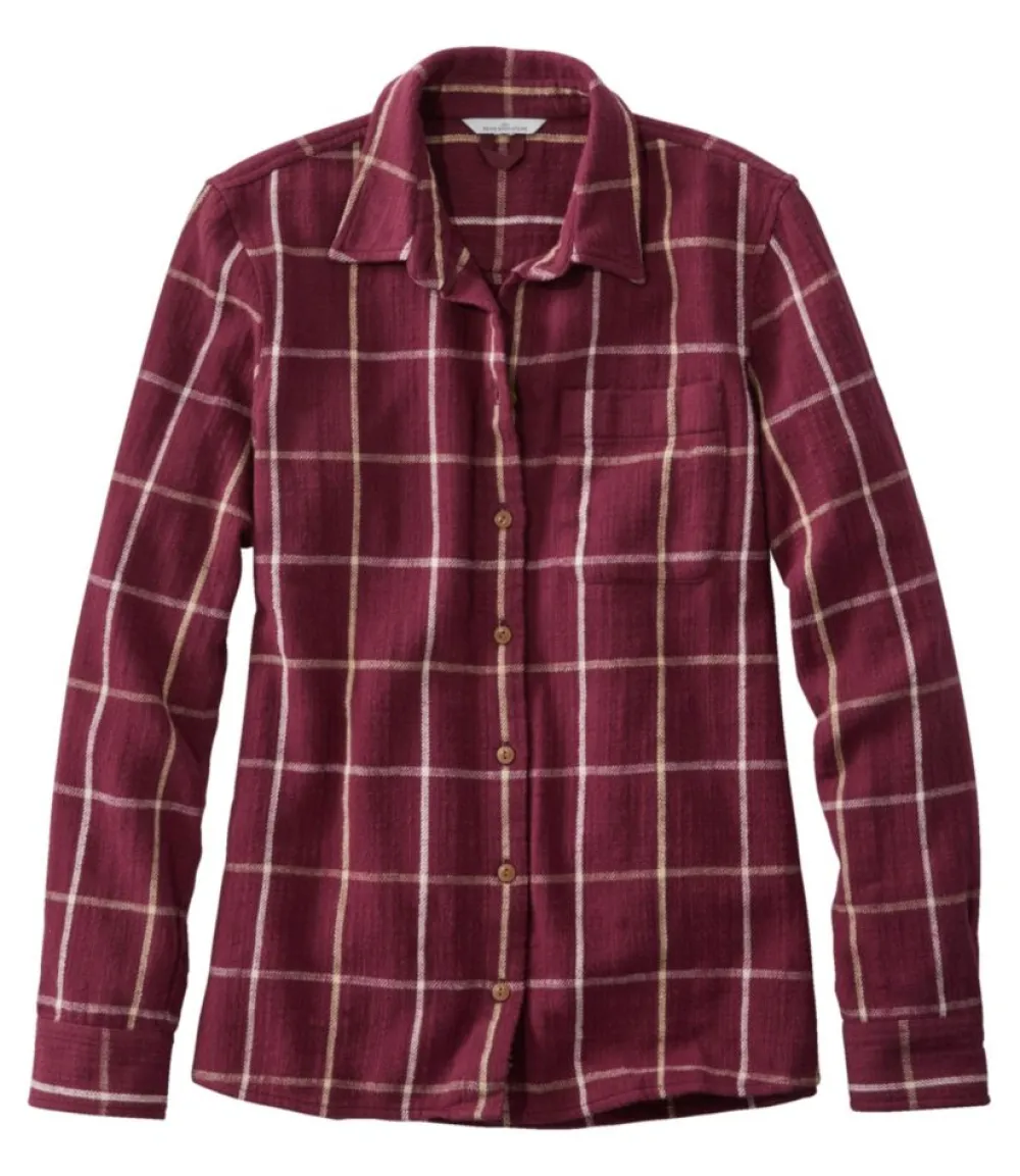 "Women's Signature Heritage Textured Flannel Shirt, Plaid"-L.L.Bean Best