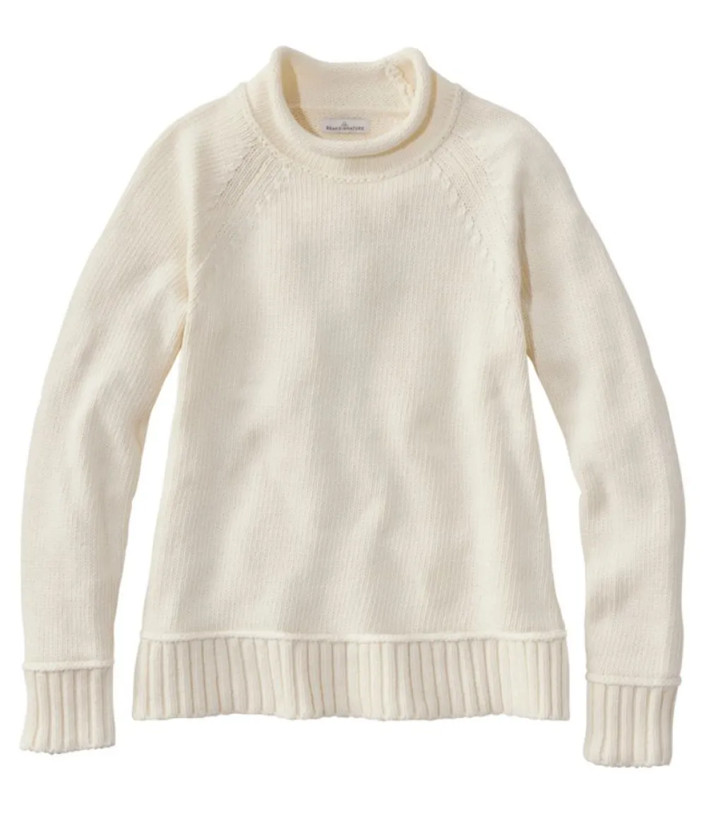 "Women's Signature Original Cotton Sweater, Rollneck"-L.L.Bean Best Sale