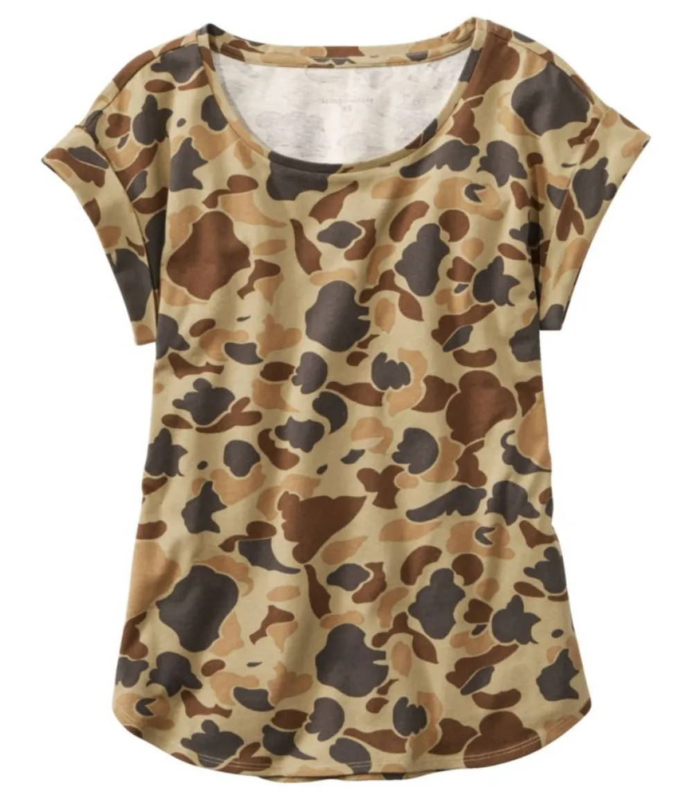 "Women's Signature Rangeley Cotton Tee, Scoopneck"-L.L.Bean Online