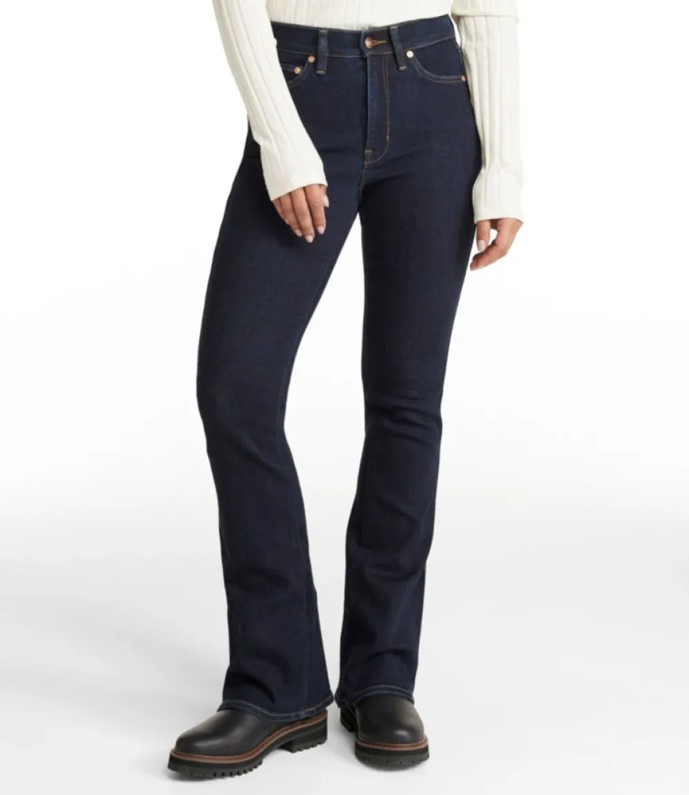 "Women's Signature Stretch Jeans, High-Rise Flare"-L.L.Bean Discount