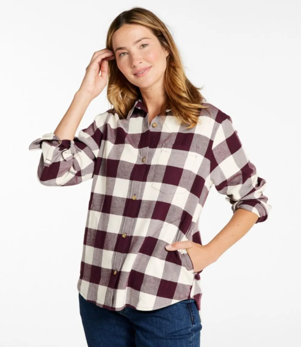 "Women's Soft-Brushed Flannel Shirt"-L.L.Bean Cheap