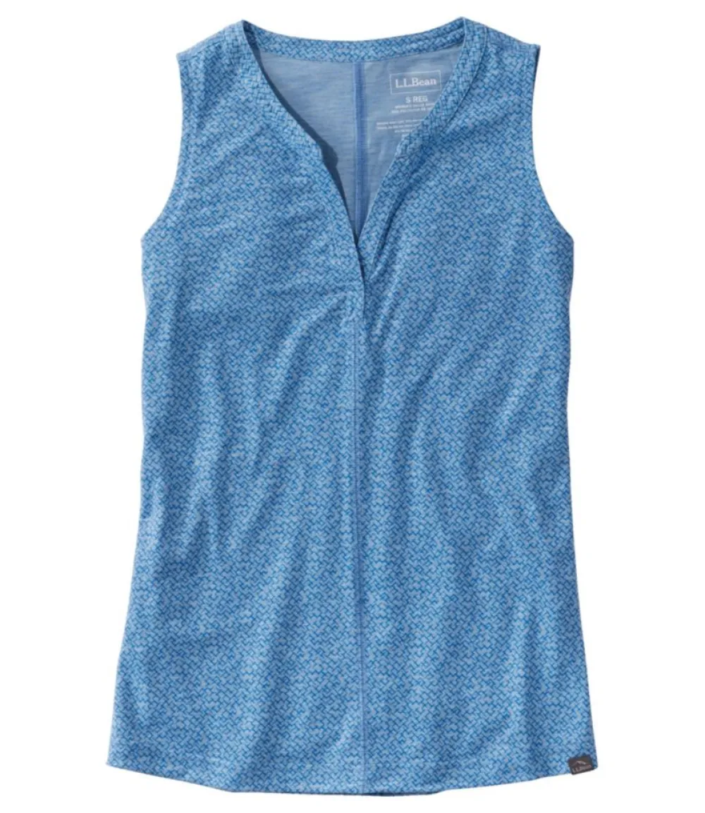 "Women's Streamside Tank, Splitneck Print"-L.L.Bean Shop