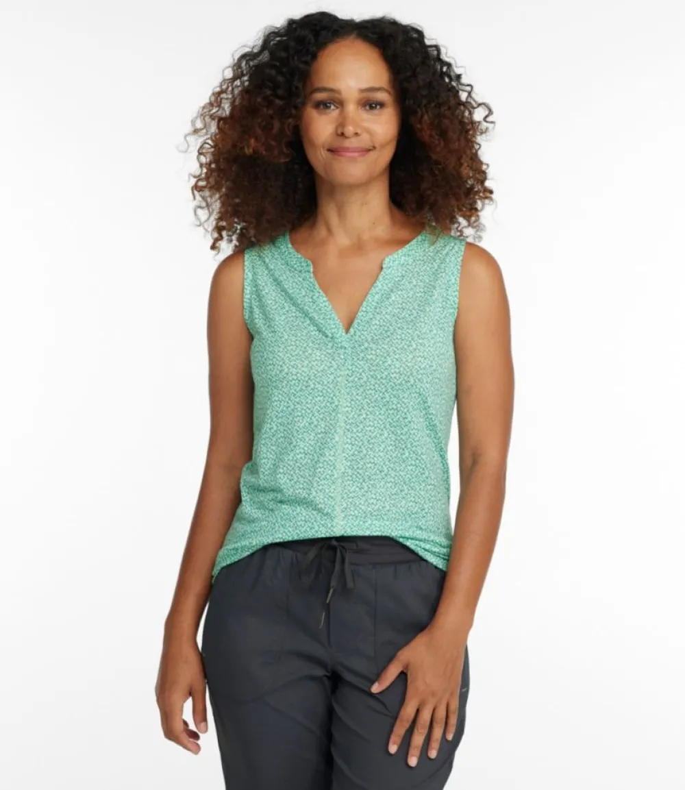 "Women's Streamside Tank, Splitneck Print"-L.L.Bean Shop