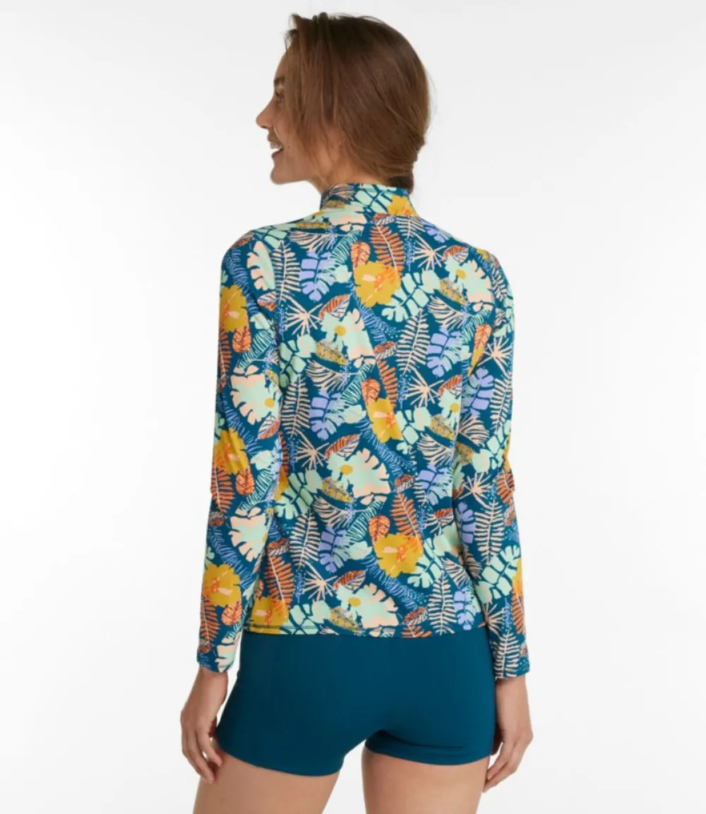 "Women's SunSmart® UPF 50+ Sun Shirt, Quarter-Zip Print"-L.L.Bean Best Sale
