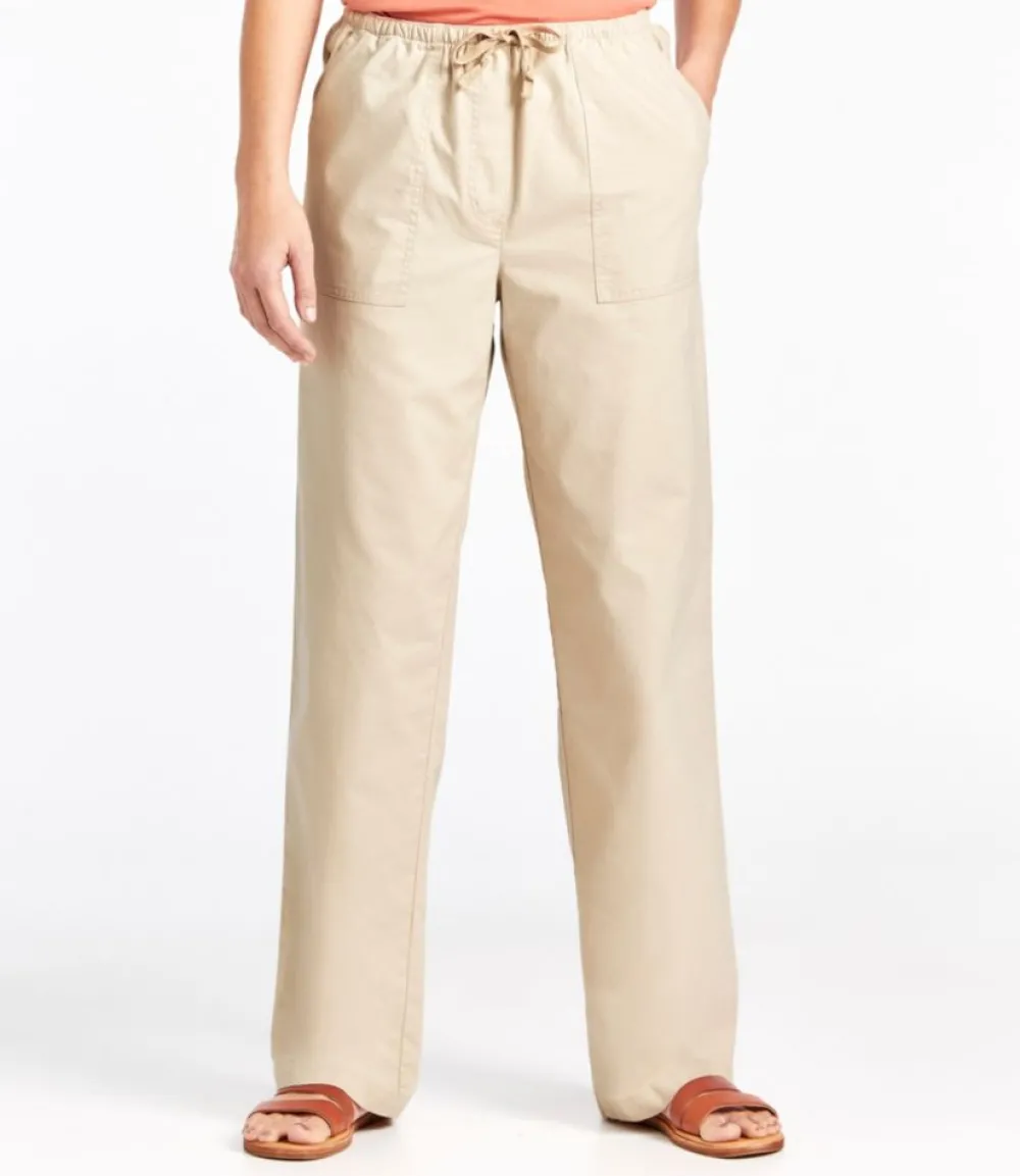"Women's Sunwashed Canvas Pants, High-Rise Straight-Leg"-L.L.Bean Best
