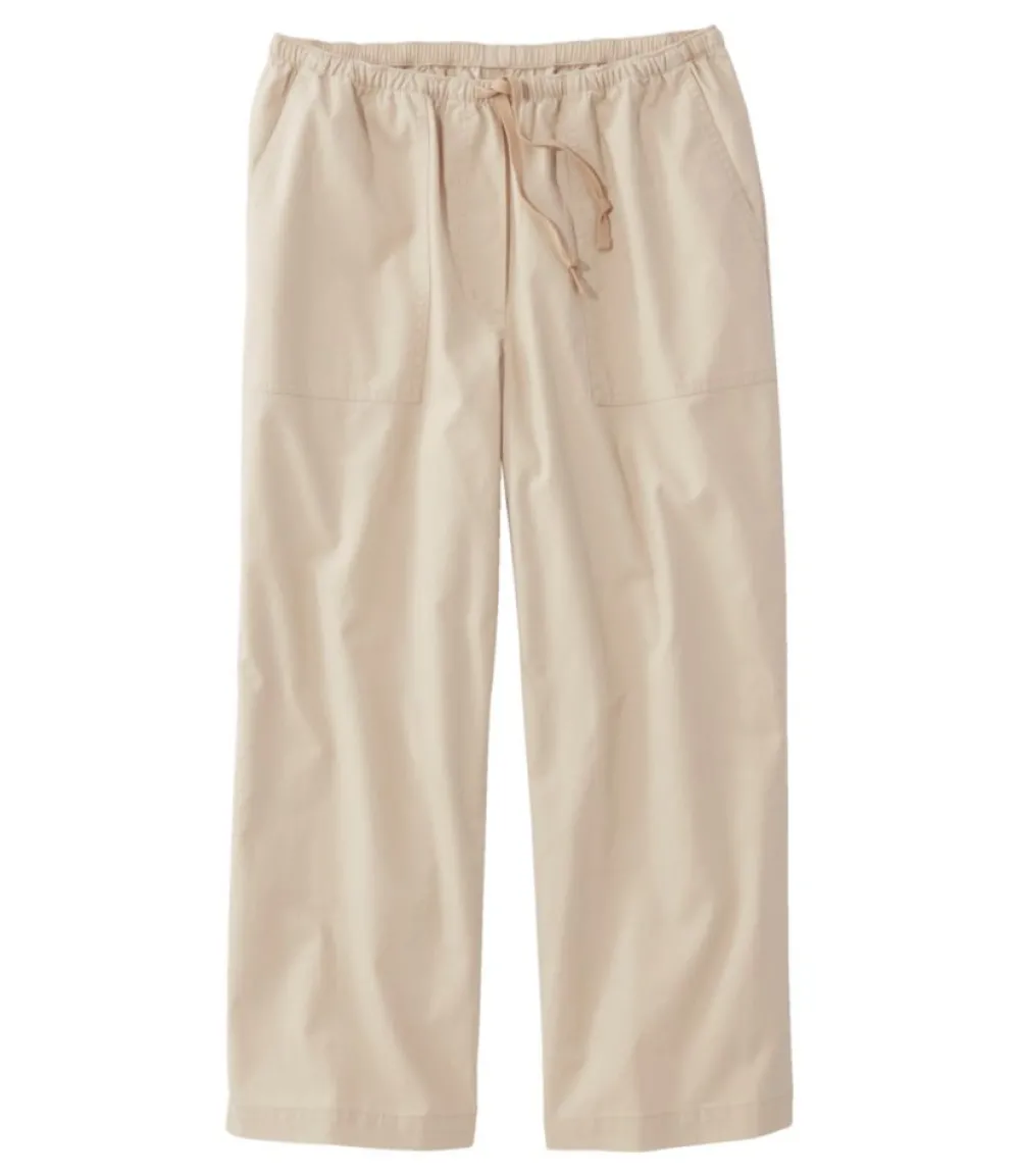 "Women's Sunwashed Canvas Pants, Straight-Leg Crop"-L.L.Bean Clearance