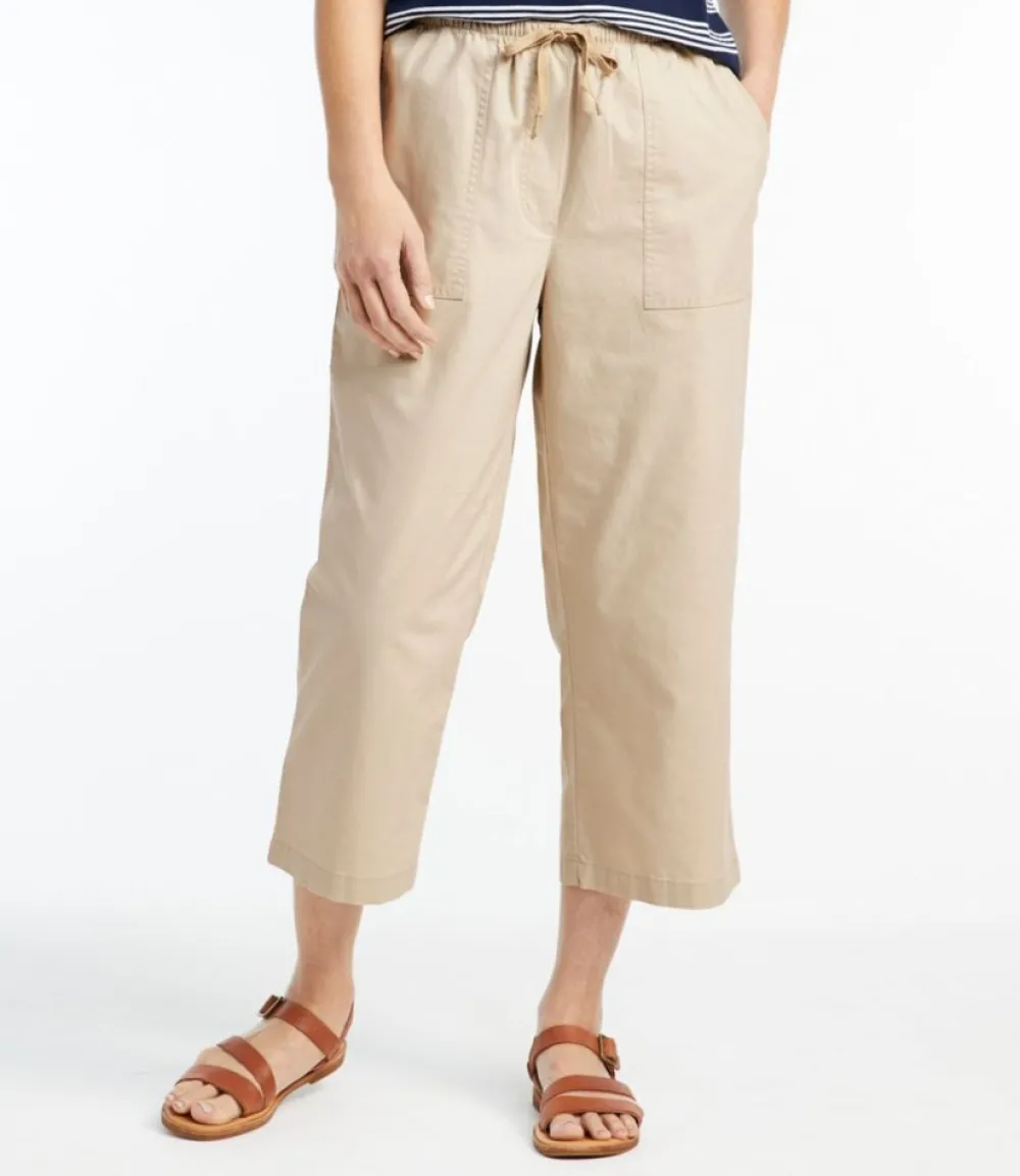 "Women's Sunwashed Canvas Pants, Straight-Leg Crop"-L.L.Bean Clearance