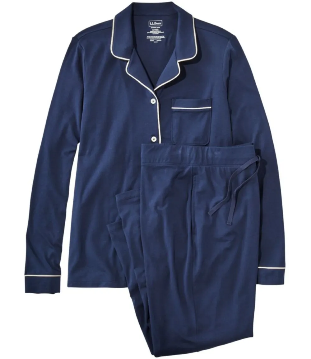 "Women's Super-Soft Shrink-Free Pajama Set, Button-Front"-L.L.Bean Cheap