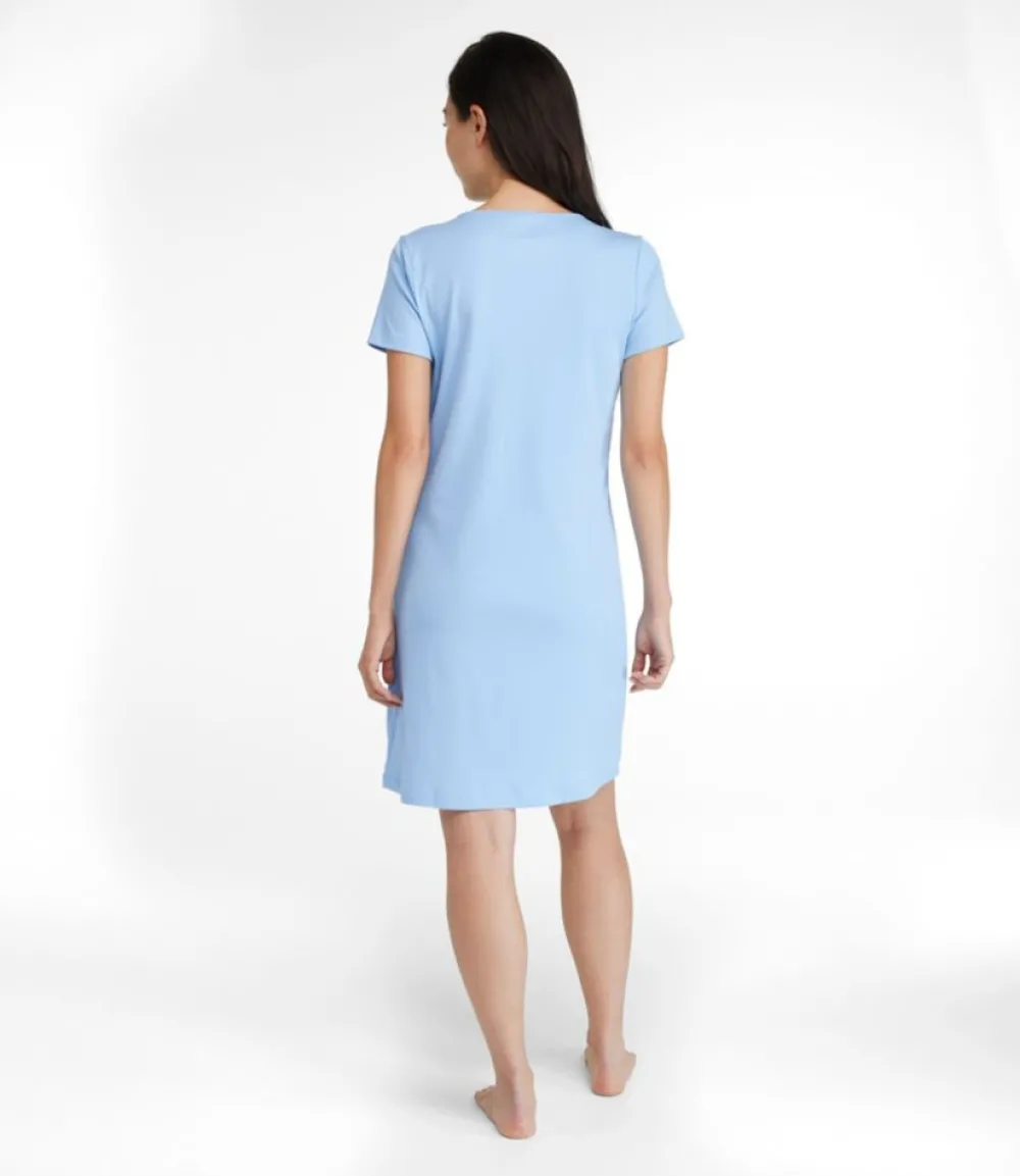 "Women's Supima Nightgown, Short-Sleeve"-L.L.Bean Outlet