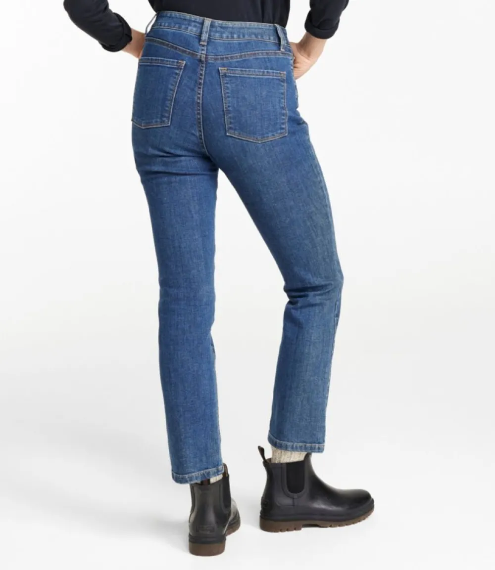 "Women's True Shape Jeans, High-Rise Slim-Leg Ankle"-L.L.Bean Online