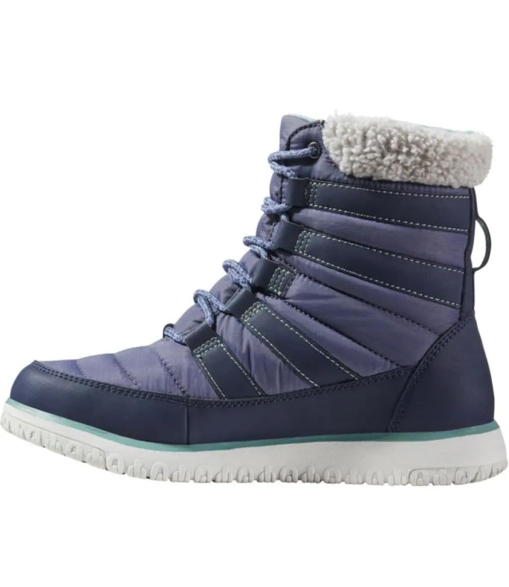 "Women's Ultralight Quilted Insulated Boots, Lace-Up"-L.L.Bean New