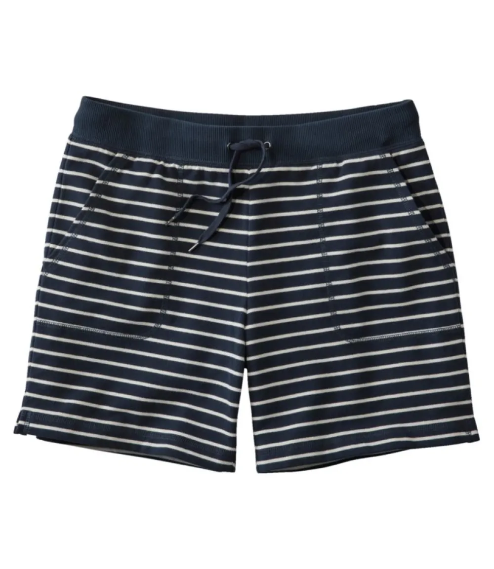 "Women's Ultrasoft Sweats 6" Shorts, Stripe"-L.L.Bean Clearance
