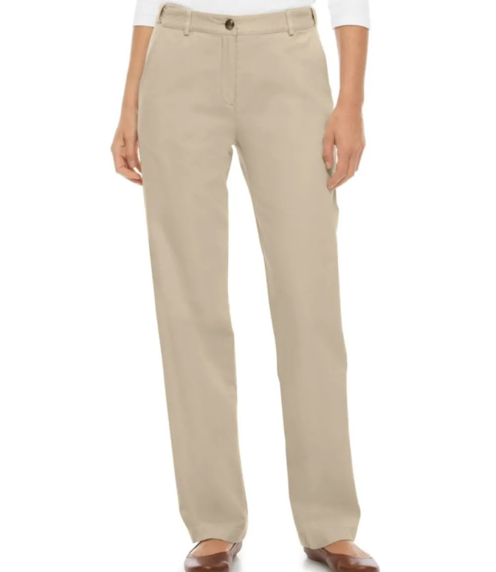 "Women's Wrinkle-Free Bayside Pants, High-Rise Hidden Comfort Waist Straight-Leg"-L.L.Bean Flash Sale