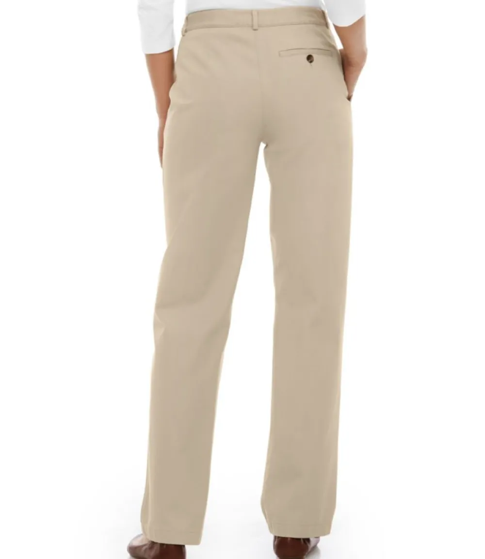 "Women's Wrinkle-Free Bayside Pants, High-Rise Hidden Comfort Waist Straight-Leg"-L.L.Bean Flash Sale