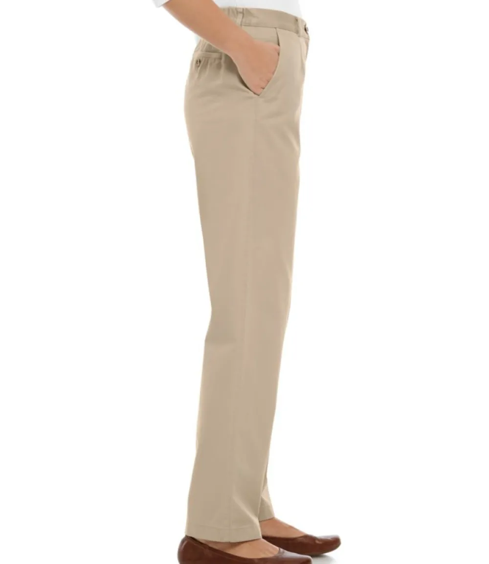"Women's Wrinkle-Free Bayside Pants, Ultra High-Rise Comfort Waist Tapered-Leg"-L.L.Bean Hot