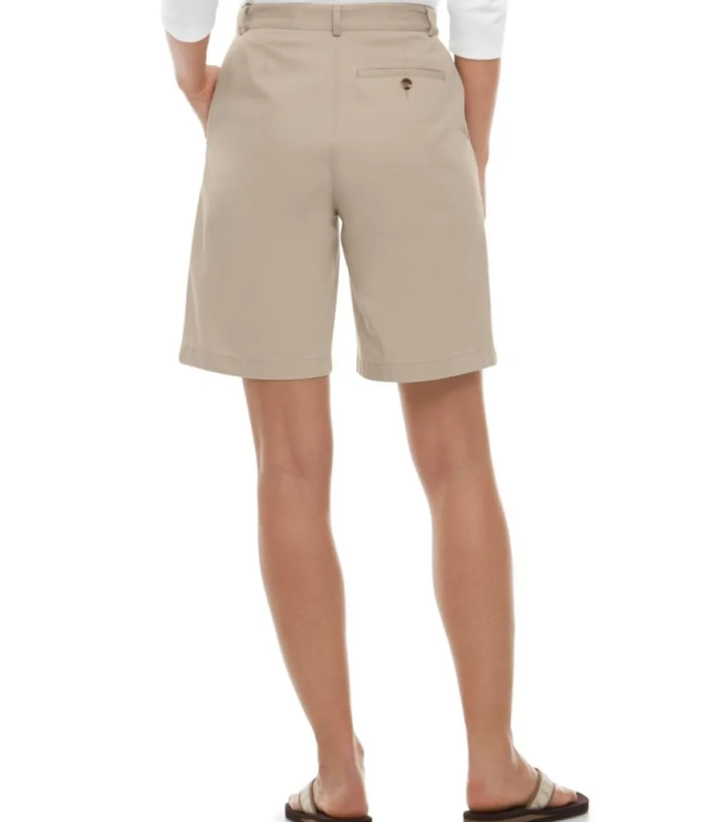 "Women's Wrinkle-Free Bayside Shorts, Ultra High-Rise Hidden Comfort Waist 9""-L.L.Bean Online